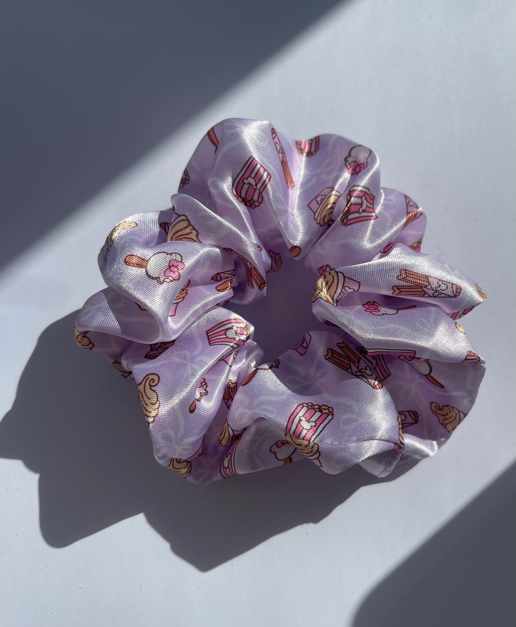'Pastel Snacks' Satin Scrunchie